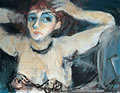 Fanciulla che si specchia, anni ’80, olio su cartone telato, cm 40x50, Napoli, collezione privata
